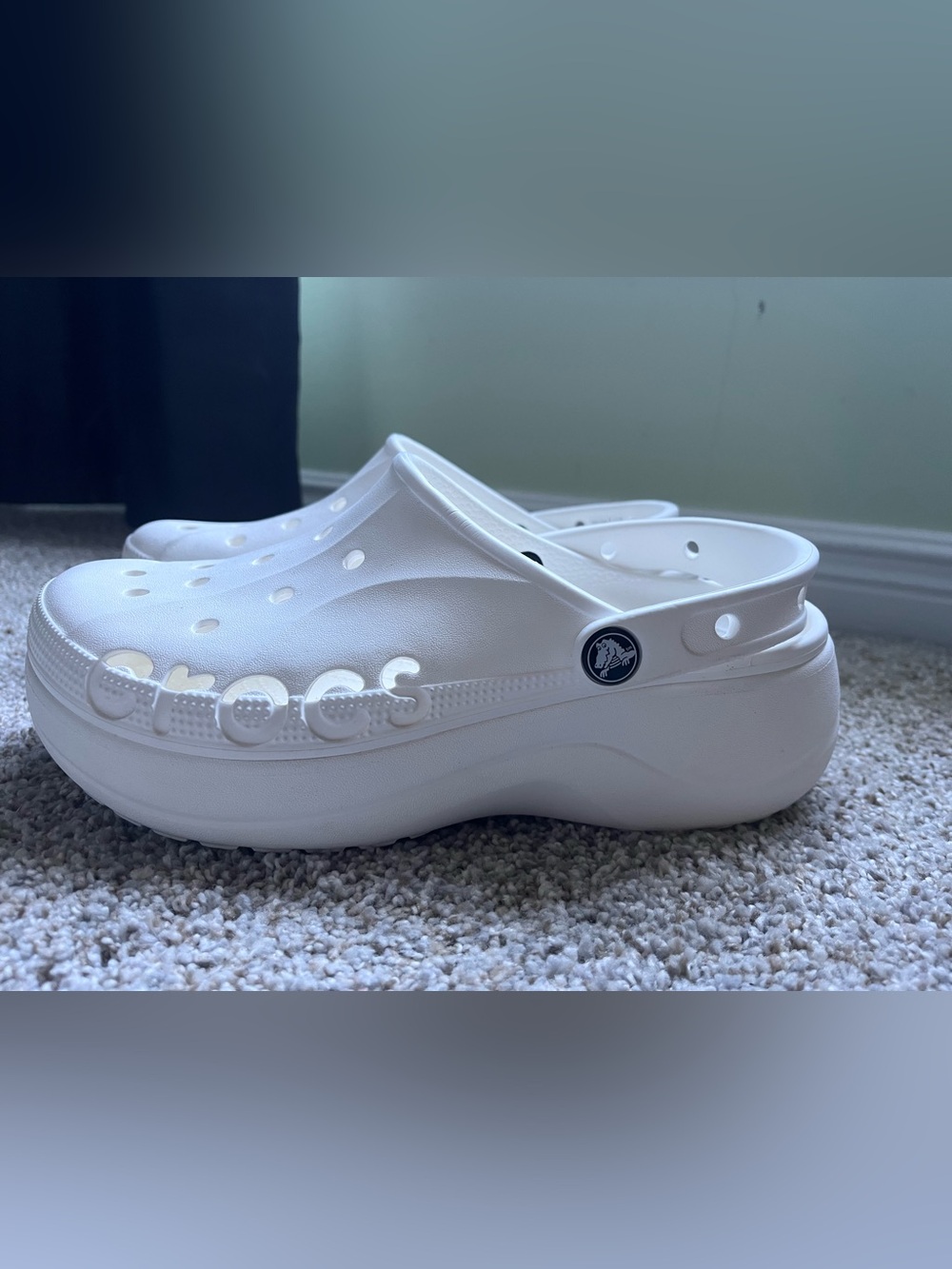 CROCS Platform White Slip-On Clog